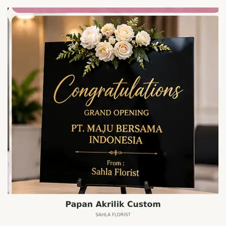 Papan Bunga Akrilik Bandung Kulon